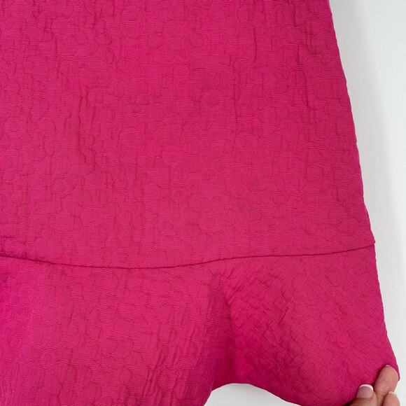 Zara Hot Pink Mini Skirt Medium Full Zipper - Picture 4 of 7